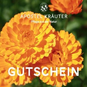 Gutschein mit Motiv Ringelblumen von unseren eigenen Feldern