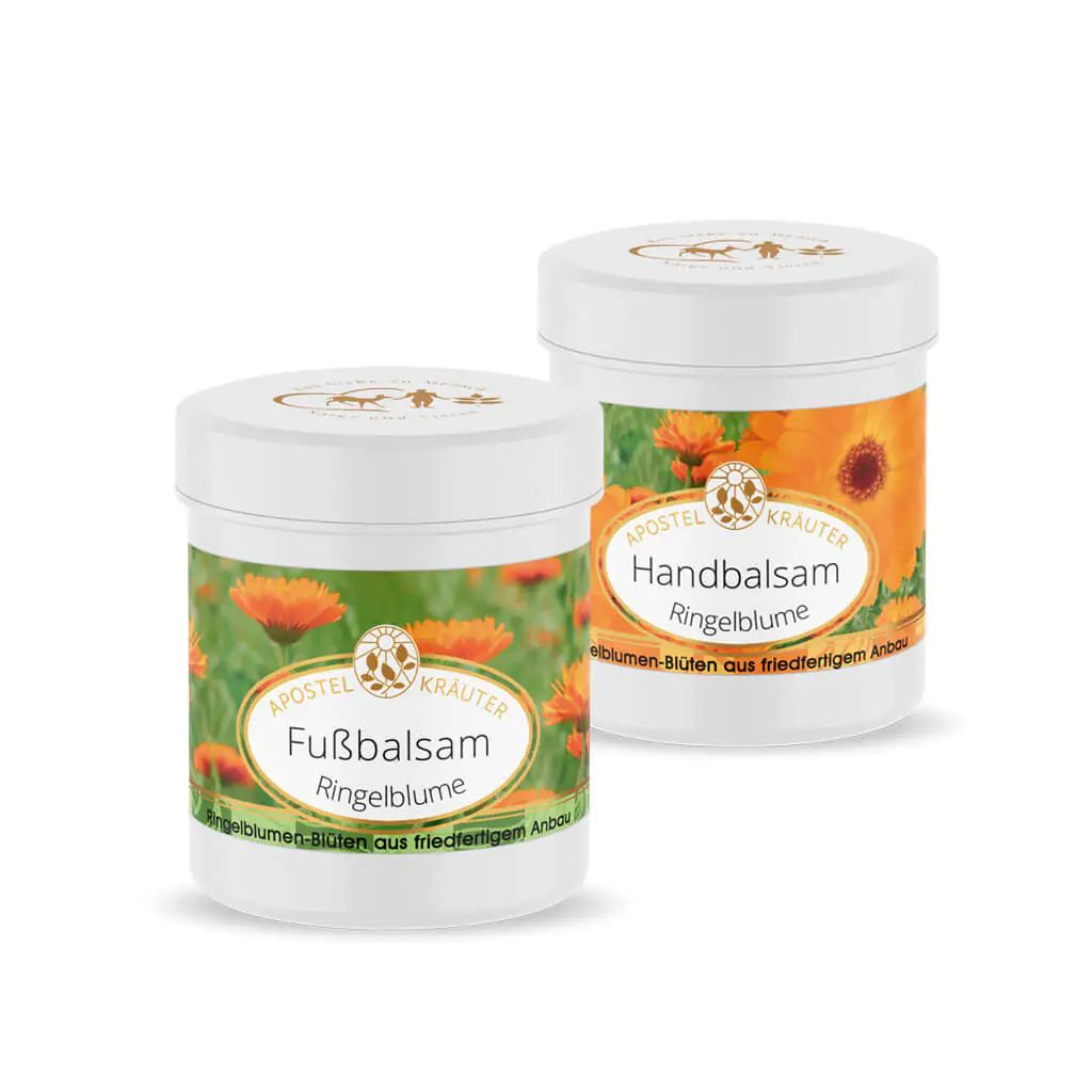Set bestehend aus jeweils 100ml Ringelblumen Handbalsam und Ringelblumen Fussbalsam