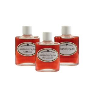 1x Johanniskrautöl pur Bio, 1x mit Lavendel und 1x mit Melisse je 30ml