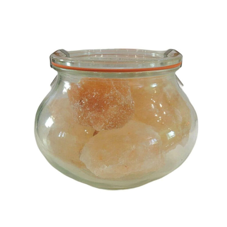 Natürliches Kristallspeisesalz Brocken – 1kg im Schmuckglas