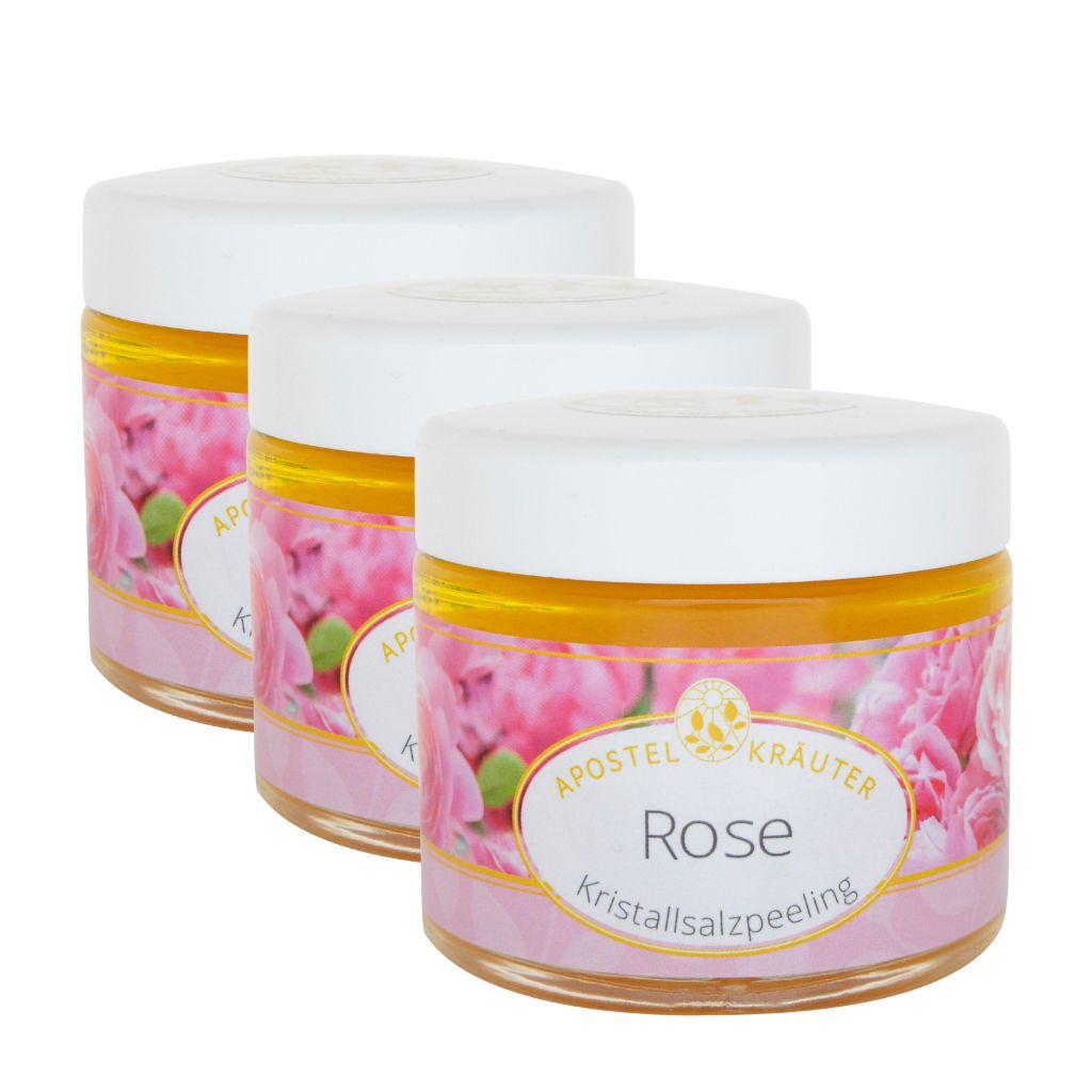 Kristallsalzpeeling „Rose“ – 3 x 100ml