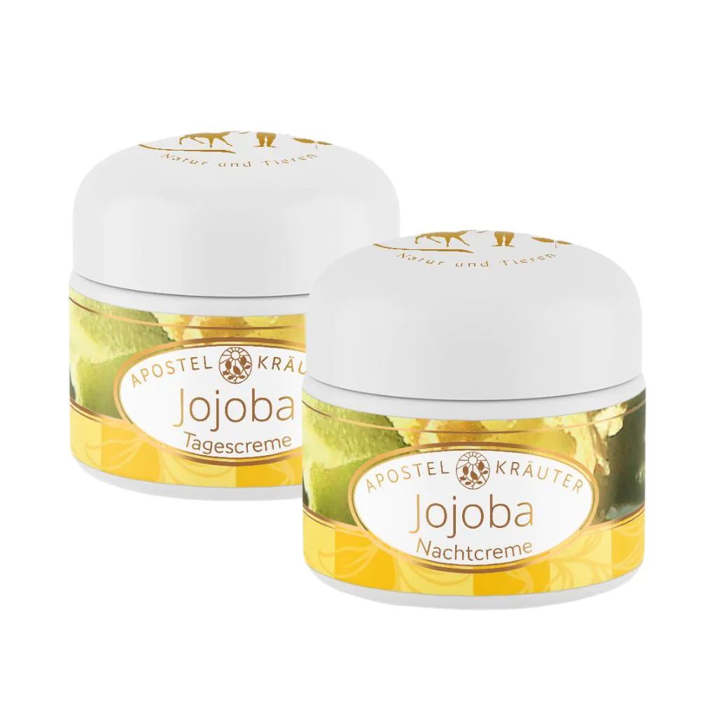 Set bestehend aus Jojoba Tagescreme und Jojoba Nachtcreme